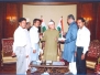 Presenting The Books to the Governor of Andhra Pradesh Mr Narayan Dutt Tiwari